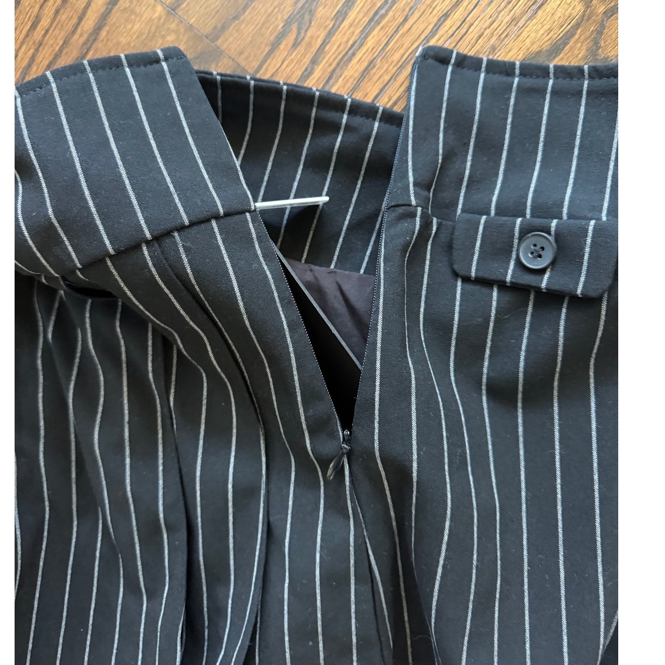 Nwt The Kript Dolls Kill Black White Pinstripe Pleated Micro Mini Skirt Punk — image 4 of 6